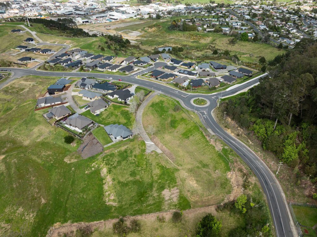 Aerial view of Kotātā Heights development in Whangārei